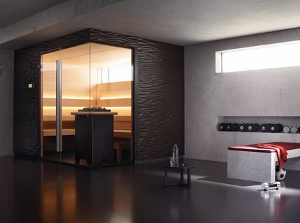 Design-Sauna SHAPE: Modernes und sportliches Design trifft auf edlen Komfort
